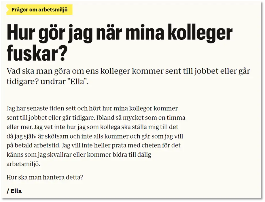 Varför skall man stämpla tid